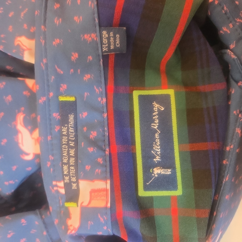 William Murray Llama Button Down Golf Perforance … - image 7